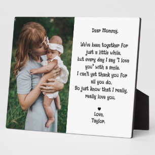 Plaque Photo Chère maman Poème & Photo Tabletop