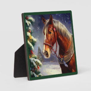 Plaque Photo Cheval de Noël 1
