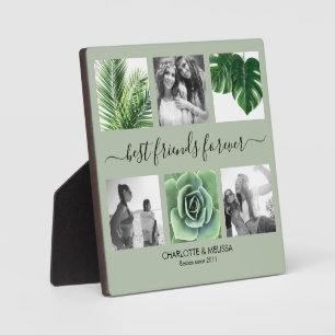 Plaque Photo Chic meilleurs amis pour toujours sage vert photo 