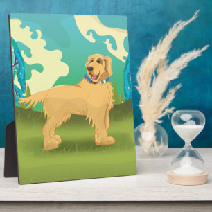 Plaque Photo Chien de compagnie dans le parc