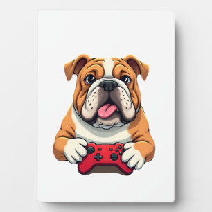 Plaque Photo Chien Joue à des Jeux Vidéo (6)
