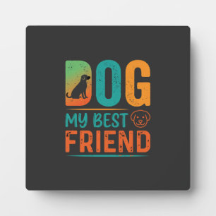 Plaque Photo Chien Mon Meilleur Ami Design Rétro