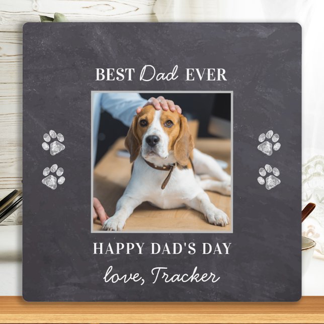 Plaque Photo Chien papa Personnalisé Animaux de compagnie Photo (Créateur téléchargé)