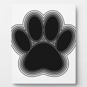 Plaque Photo Chien Paw Avec Plan