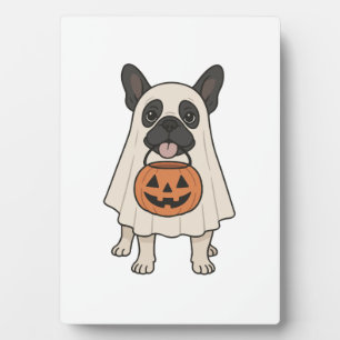 Plaque Photo Chien-taureau français Fantôme de Chien d'Hallowee