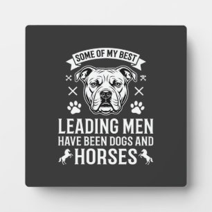 Plaque Photo Chiens et chevaux menant les hommes