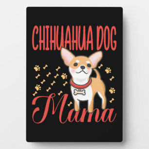 Plaque Photo Chihuahua Chien Maman Femme