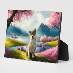 Plaque Photo Chiot de Shiba Inu