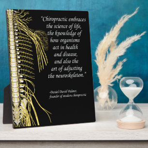 Plaque Photo Chiropractic Adjustment Quote Easel