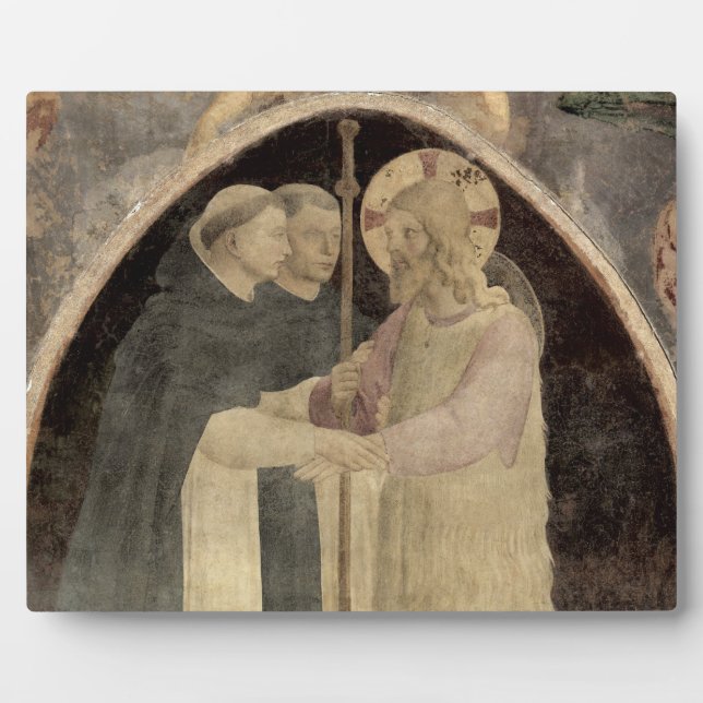 Plaque Photo Chrétien Welcomes Two Dominican Friars, (fresco) ( (Devant)