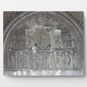 Plaque Photo Christ avec deux anges et scènes de la vie de