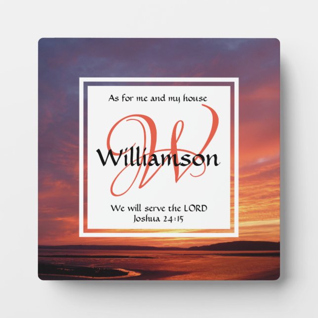 Plaque Photo Christian Custom Monogramme COMME POUR MOI ET MA M (Devant)