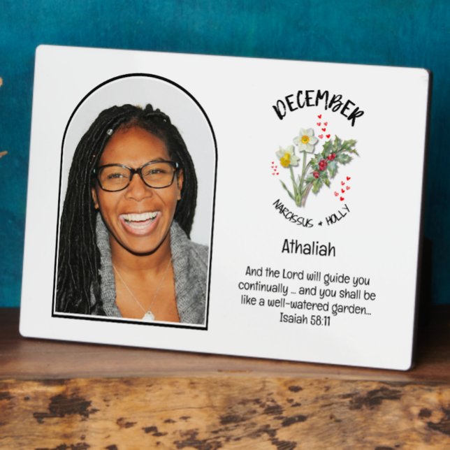 Plaque Photo Christian DECEMBRE NOM DE Fleur Mois de naissance  (Créateur téléchargé)
