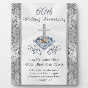 Plaque Photo Christian Diamond Anniversary Gifts Personalized