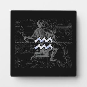 Plaque Photo Chrome comme Aquarius Zodiac Connexion Hevelius