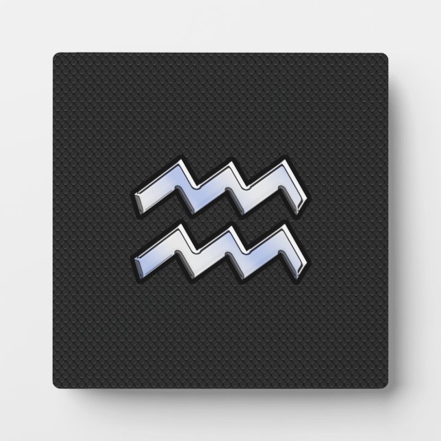 Plaque Photo Chrome moderne comme Aquarius Zodiac Connexion Sna (Devant)