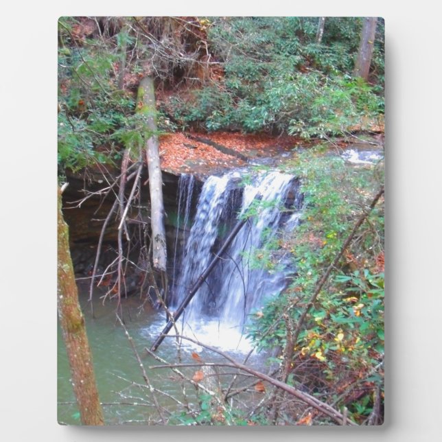 Plaque Photo Chute d'eau du sentier randonnée (Devant)