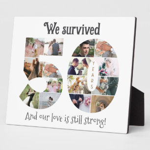 Plaque Photo Cinquante Anniversaire du Mariage Photo
