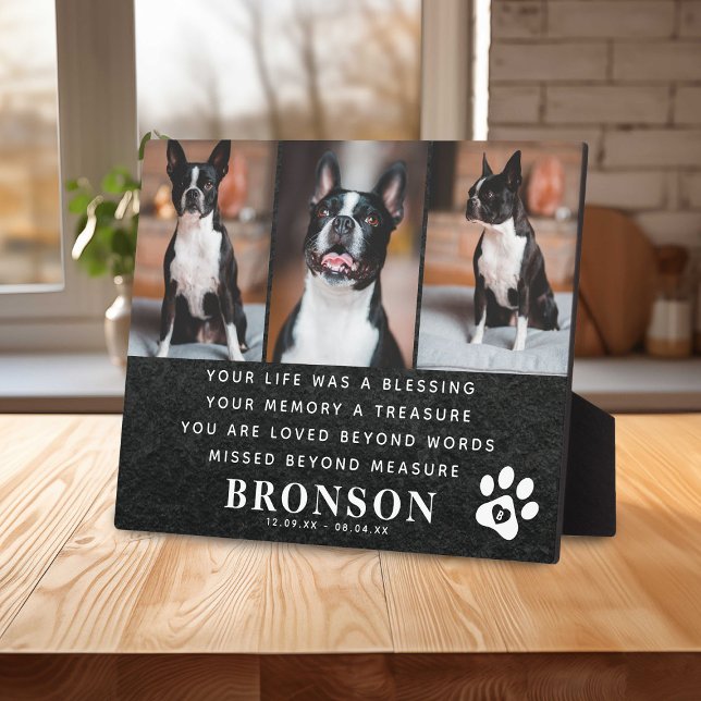 Plaque Photo Citation commémorative de perte d'animal de compag (Créateur téléchargé)