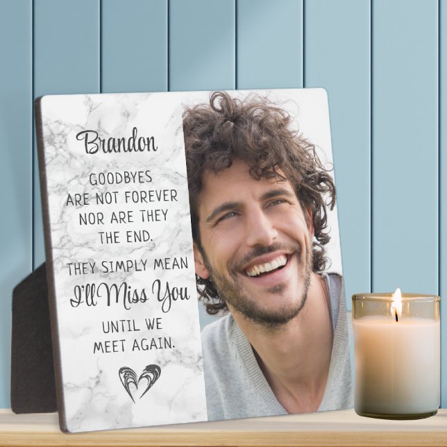 Plaque Photo Citation commémorative Photo souvenir Marbre de co (Créateur téléchargé)