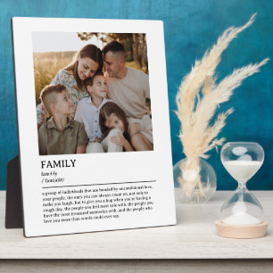 Plaque Photo Citation de définition de famille personnalisée su