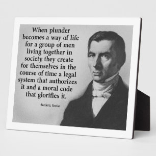 Plaque Photo Citation de Frederic Bastiat Plunder