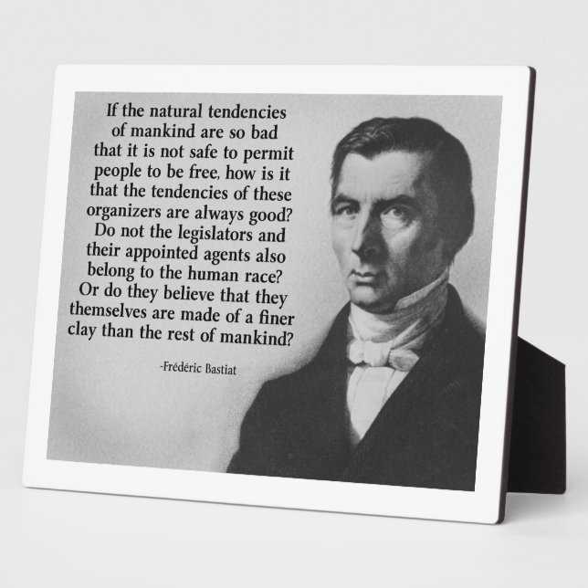 Plaque Photo Citation de l'argile Finer Bastiat (Côté)