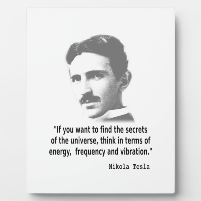 Plaque Photo Citation De Nikola Tesla (Devant)