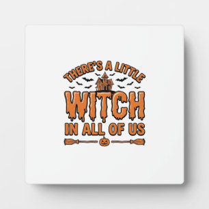 Plaque Photo Citation de sorcière d'Halloween Design vectoriel