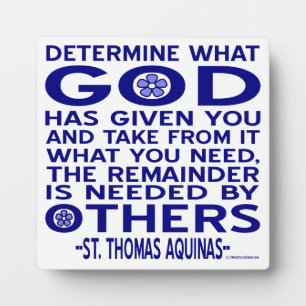Plaque Photo Citation de St. Thomas d'Aquin