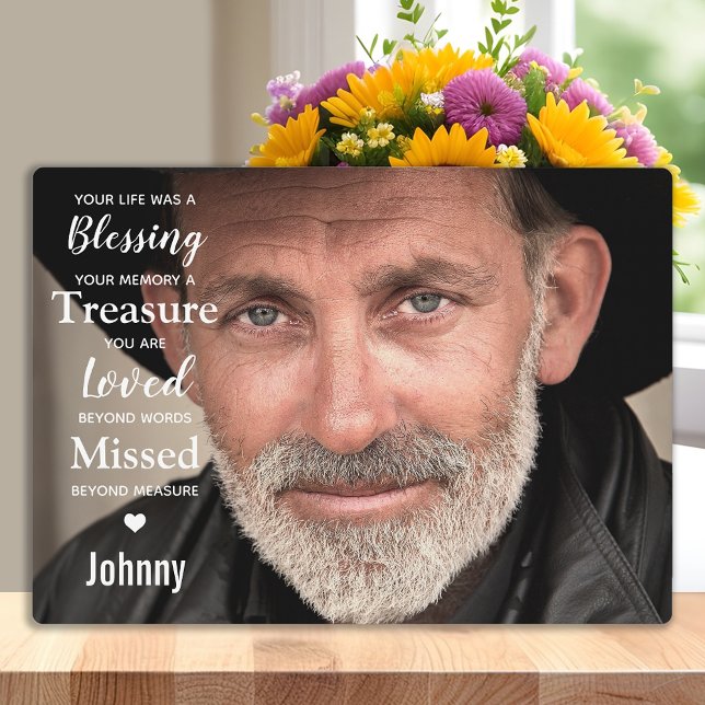 Plaque Photo Citation de Sympathie photo moderne Memorial Keeps (Créateur téléchargé)