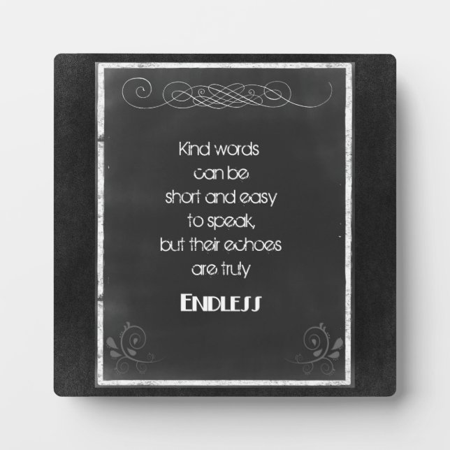 Plaque Photo Citation de typographie sur tableau noir sur l'uti (Devant)