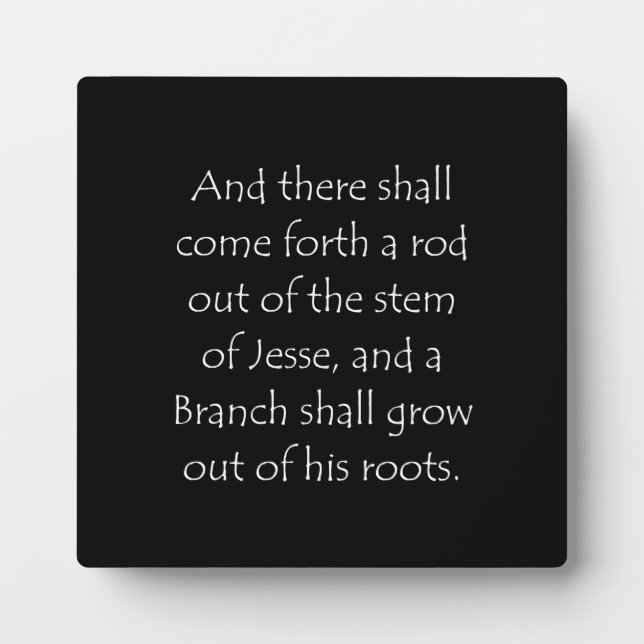 Plaque Photo Citation Écriture Ésaïe 11 1 (Devant)
