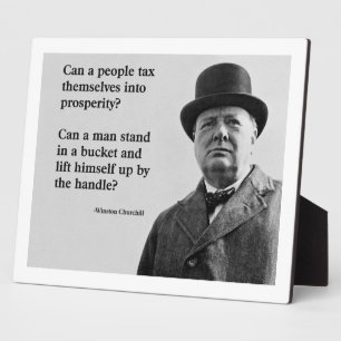 Plaque Photo Citation fiscale de Winston Churchill