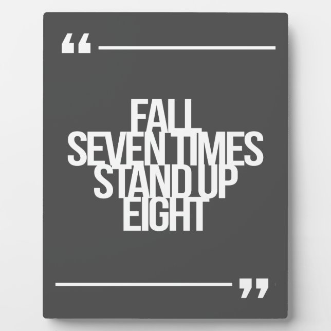 Plaque Photo Citation inspirante et motivante (Devant)