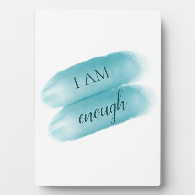 Plaque Photo Citation Inspirante Simple Je Suis Assez Affirmati (Devant)