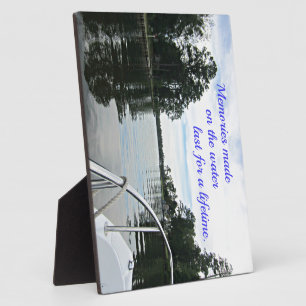 Plaque Photo Citation sur le temps passé sur l'eau.