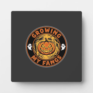 Plaque Photo Citrouille d'Halloween aux crocs grandissants Desi