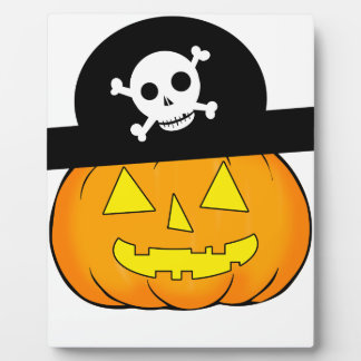 Plaque Photo citrouille pirate
