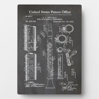 Plaque Photo Clarinet aux accents musicaux