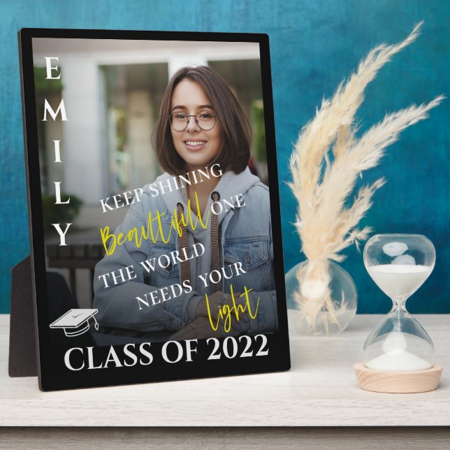 Plaque Photo Classe De 2024 Conserver Une Citation brillante Di (Côté)