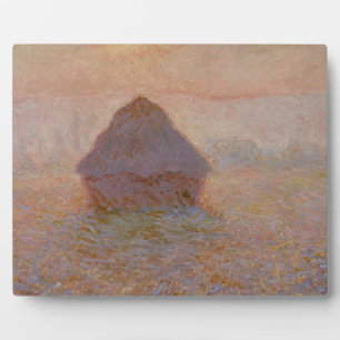 Plaque Photo Claude Monet Grainstack, Sun dans la merde