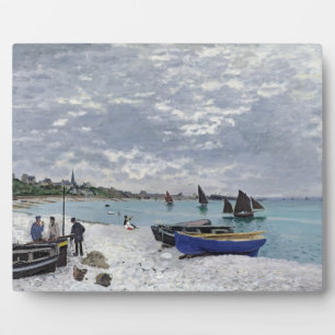 Plaque Photo Claude Monet The Beach at Sainte-adresse