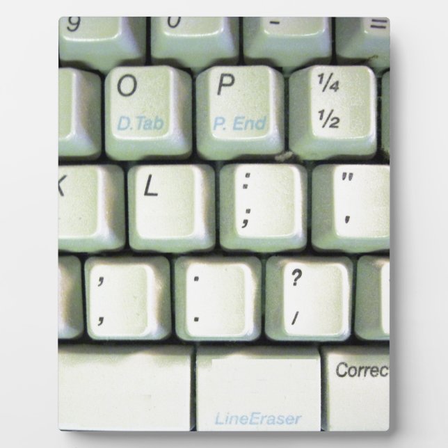 Plaque Photo Clavier de machine à écrire (Devant)