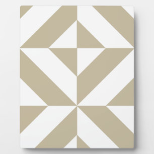 Plaque Photo Clay Geometric Deco Cube Pattern