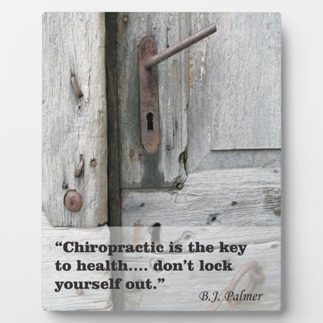 Plaque Photo Clé chiropratique de l'Easel santé (Devant)