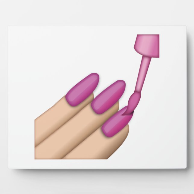 Plaque Photo Clou rose polonais - Emoji (Devant)