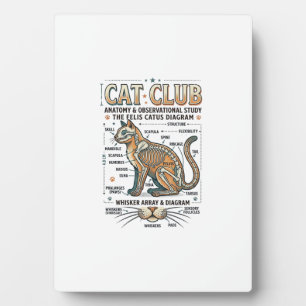 Plaque Photo Club Chat Anatomie du Chat Diagramme Scientifique