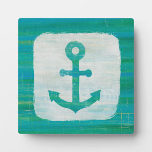 Plaque Photo Coastal Aqua Anchor