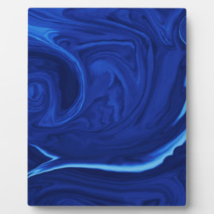 Plaque Photo Cobalt blue background Textured Handmade